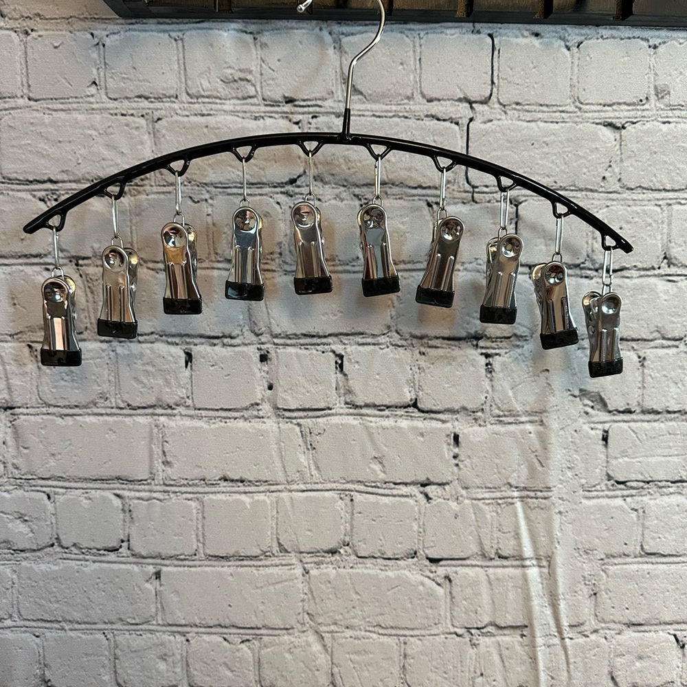 Black and Silver Yoga Pants Hanger